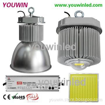 high lumen Meanwell driver 200w high bay aluminium reflector